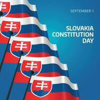 Slovakia constitution day design template good for celebration. Slovakia flag design. Slovakia independence day. Flat design. vector