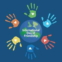 internacional día de amistad diseño modelo adecuado para saludo. vector