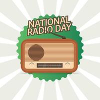 National radio day design template good for celebration. radio vector design. radio illustration. flat radio design. eps 10.