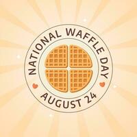 National Waffle Day design template good for greeting usage. vector
