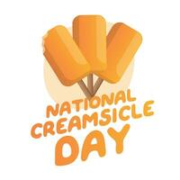 National creamsicle day design template good for greeting. Creamsicle design illustration. National creamsicle greeting design. flat design. vector