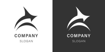 Minimal dolphin logo template simple dolphin vector logo for business company organization dolphin logo template. Pro vector logo.