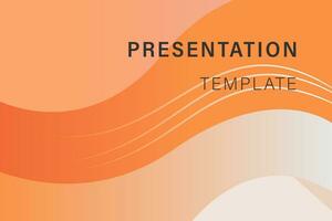 Abstract modern orange wavy curved lines background template for presentation slide website background Orange background template Pro vector background.