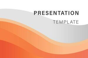 Abstract modern orange wavy curved lines background template for presentation slide website background Orange background template Pro vector background.