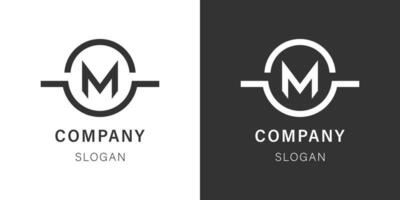 M minimal logo for business and company minimal simple elegant logo for organization M logo template. Pro vector logo.