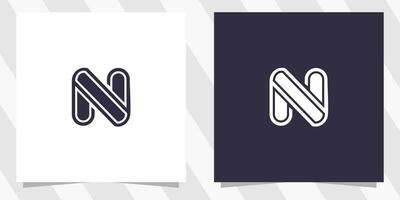 letter n logo design vector