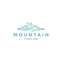 Mountain logo design template flat vector