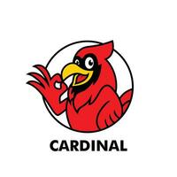 cardenal mascota logo icono diseño ilustración vector