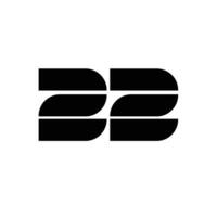 22 letra monograma logo icono diseño vector