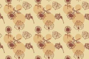 floral Pattern line art vector