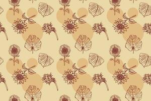 floral Pattern line art vector