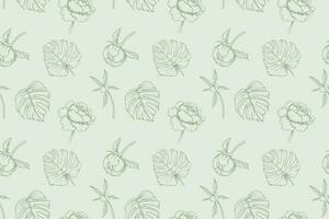 floral pattern in vintage hand drawn, with baby soft colors. vector files