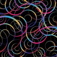 A bright abstract background with swirls lines on a dark background. Design of flyers for parties, banners for websites and presentations vector