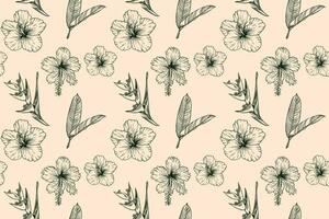floral Pattern line art vector