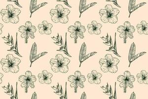 floral Pattern line art vector