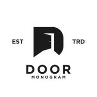puerta letra monograma logo icono diseño modelo ilustración vector