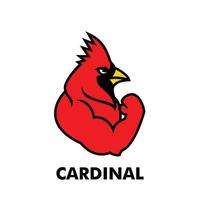 cardenal mascota logo icono diseño ilustración vector