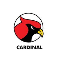 cardenal mascota logo icono diseño ilustración vector