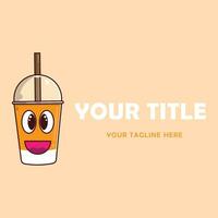 Thee Illustrtaion of Boba Logo vector