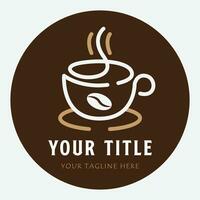 The Illustration of Coffee Line Art Logo vector