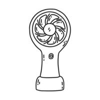 Desktop electrical fan. Vector doodle blower icon