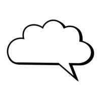 Speech  bubble  icon. Flat  design. Isolated white background vector