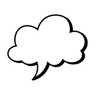 Speech  bubble  icon. Flat  design. Isolated white background