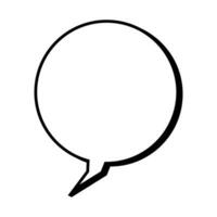 Speech  bubble  icon. Flat  design. Isolated white background vector