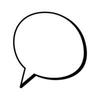 Speech  bubble  icon. Flat  design. Isolated white background vector