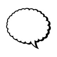 Speech  bubble  icon. Flat  design. Isolated white background vector