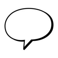 Speech  bubble  icon. Flat  design. Isolated white background vector