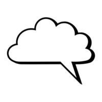 Speech  bubble  icon. Flat  design. Isolated white background vector