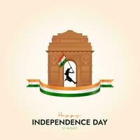 Indian Independence Day Celebration of the 76th Independence Day vector