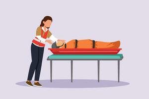 First aid. Emergency rescue concept. Colored flat vector illustration isolated.