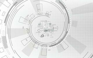 gris y blanco geométrico con varios tecnología resumen vector