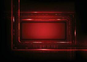 Digital technology futuristic red background to successful vector