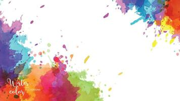 Colorful splash abstract watercolor background vector