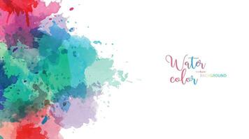 Pastel color splash abstract watercolor background vector