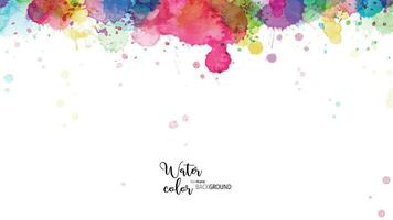 Template design with Multicolored splash watercolor blot vector