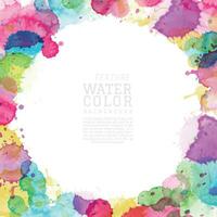 Modern design with Multicolored splash watercolor blot vector