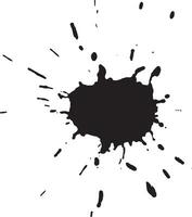 Black ink paint spot. Blob vector