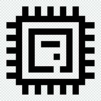 Microchip icon. Internet technology concept. Icon in line style vector