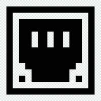 Ethernet icon. Internet technology concept. Icon in line style vector