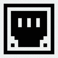 Ethernet icon. Internet technology concept. Icon in line style vector