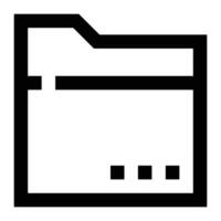 Folder icon. Internet technology concept. Icon in line style vector