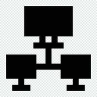 Computer Networking icon. Internet technology concept. Icon in line style vector