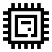 Microchip icon. Internet technology concept. Icon in line style vector