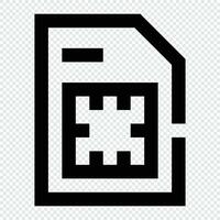 Sim Card icon. Internet technology concept. Icon in line style vector