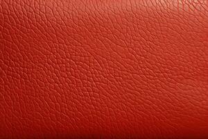 Red leather texture. Leather background photo