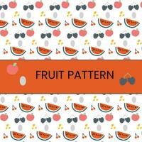 fruit pattern design print item vector
